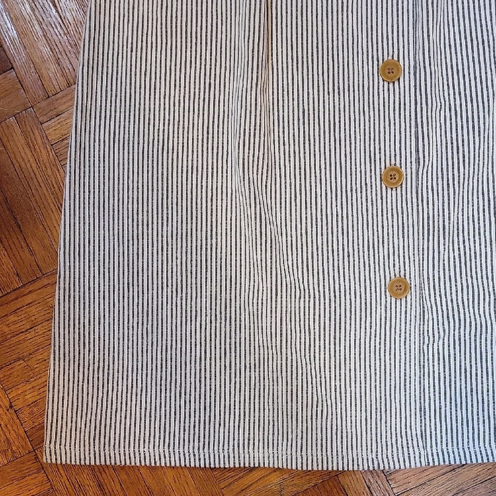 Denim&Co Blue and White Striped A-Line Skirt Size Medium - Picture 8 of 10